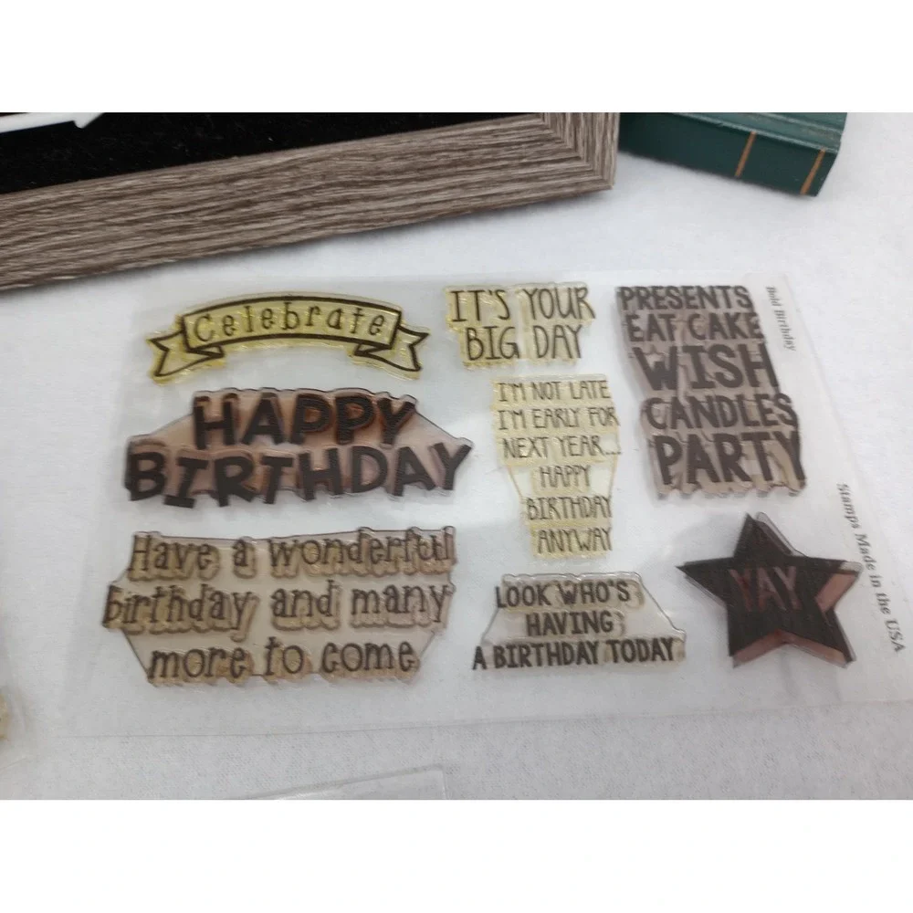 The Stamps of Life Clear Acrylic Stamps Set of 3 Birthday Holiday Friendship